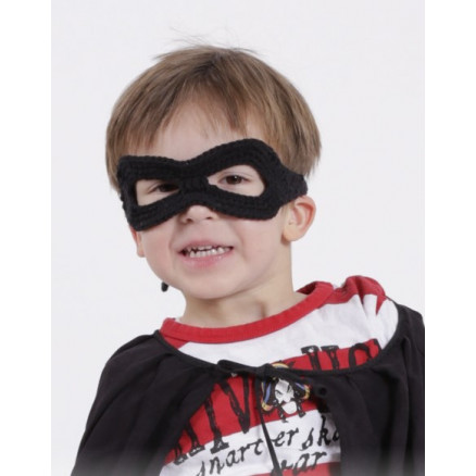 Little Zorro by DROPS Design - Maske Hækleopskrift One size Little Zorro by DROPS Design - Maske Hækleopskrift One size