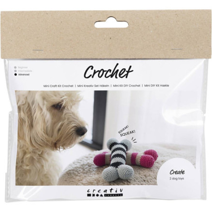 Mini DIY Kit Hækle, Kødben, 1 pk. Mini DIY Kit Hækle, Kødben, 1 pk.