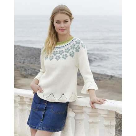 Myosotis by DROPS Design - Bluse Strikkeopskrift str. S - XXXL Myosotis by DROPS Design - Bluse Strikkeopskrift str. S - XXXL