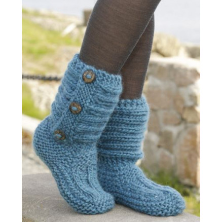 One Step Ahead by DROPS Design - Tøfler Strikkeopskrift str. 35/37 - 40/42 One Step Ahead by DROPS Design - Tøfler Strikkeopskrift str. 35/37 - 40/42