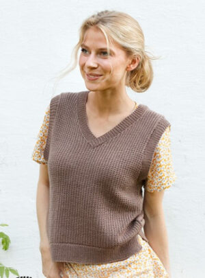 Poetry Night by DROPS Design - Vest Strikkeopskrift str. XS - XXL