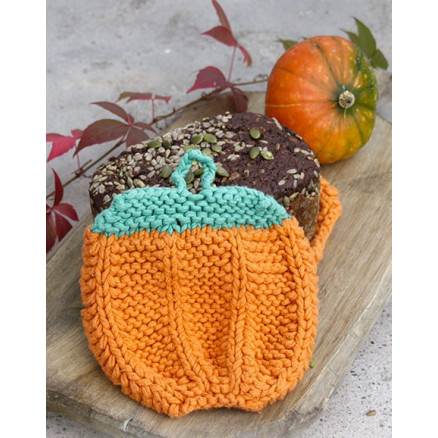 Roasted Pumpkin by DROPS Design - Grydelapper Halloween Strikkekit Roasted Pumpkin by DROPS Design - Grydelapper Halloween Strikkekit