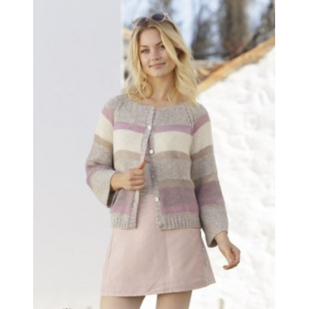 Rose Water Jacket by DROPS Design - Jakke Strikkeopskrift str. S - XXXL Rose Water Jacket by DROPS Design - Jakke Strikkeopskrift str. S - XXXL