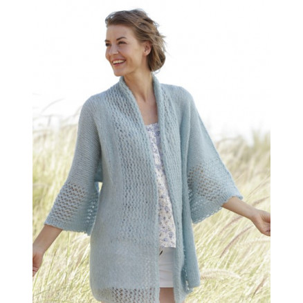 Saltwater by DROPS Design - Jakke Strikkeopskrift str. S - XXXL Saltwater by DROPS Design - Jakke Strikkeopskrift str. S - XXXL
