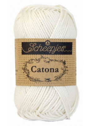 Scheepjes Catona Garn Unicolor 105 Bridal White