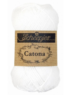 Scheepjes Catona Garn Unicolor 106 Snow White