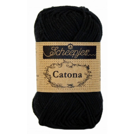 Scheepjes Catona Garn Unicolor 110 Jet Black Scheepjes Catona Garn Unicolor 110 Jet Black