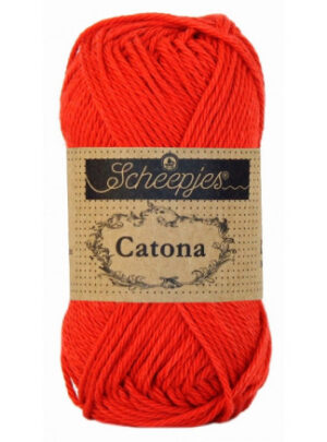 Scheepjes Catona Garn Unicolor 115 Hot Red