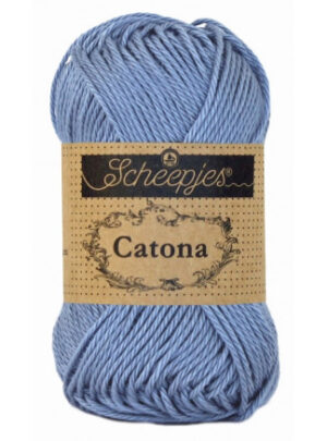Scheepjes Catona Garn Unicolor 247 Bluebird
