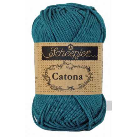 Scheepjes Catona Garn Unicolor 400 Petrol Blue Scheepjes Catona Garn Unicolor 400 Petrol Blue
