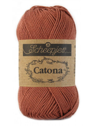 Scheepjes Catona Garn Unicolor 504 Brick Red