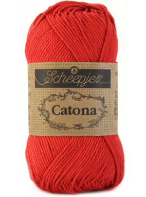 Scheepjes Catona Garn Unicolor 516 Candy Apple
