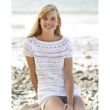 Seashore Bliss Top by DROPS Design - Top Hækleopskrift str. S - XXXL Seashore Bliss Top by DROPS Design - Top Hækleopskrift str. S - XXXL