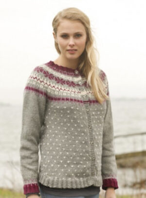 September Jacket by DROPS Design - Bluse med nordisk mønster Strikkeopskrift str. S - XXXL