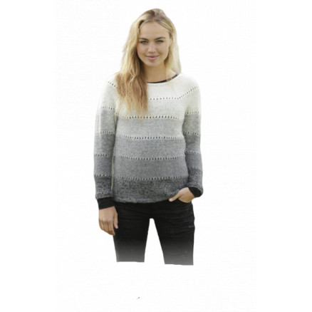 Shades of Grey by DROPS Design - Bluse Strikkeopskrift str. S - XXXL Shades of Grey by DROPS Design - Bluse Strikkeopskrift str. S - XXXL