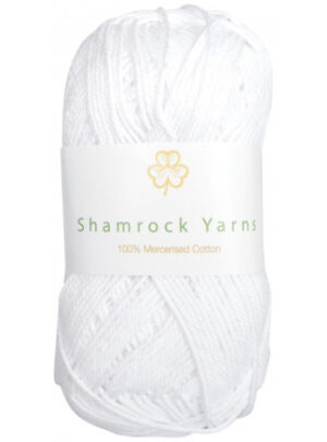 Shamrock Yarns 100% Mercerised Cotton 02 Hvid