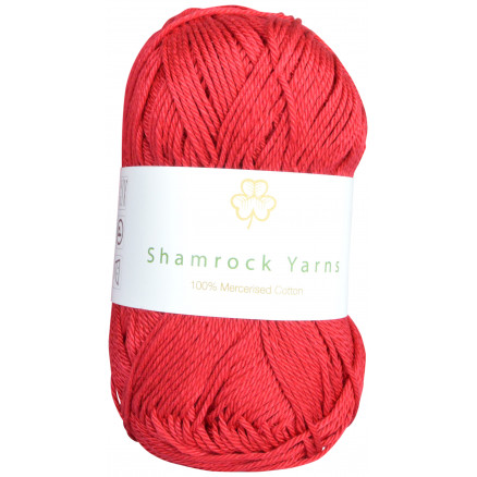 Shamrock Yarns 100% Mercerised Cotton 21 Vinrød Shamrock Yarns 100% Mercerised Cotton 21 Vinrød