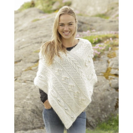 Snow Beads by DROPS Design - Poncho Strikkeopskrift str. S/M - XXL/XXXL Snow Beads by DROPS Design - Poncho Strikkeopskrift str. S/M - XXL/XXXL