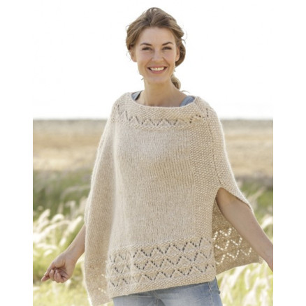So Classy! by DROPS Design - Poncho Strikkeopskrift str. S/M - XXXL So Classy! by DROPS Design - Poncho Strikkeopskrift str. S/M - XXXL