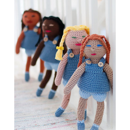 Spice Friends by DROPS Design - Baby Bamse Hækleopskrift - 4 dukker Spice Friends by DROPS Design - Baby Bamse Hækleopskrift - 4 dukker
