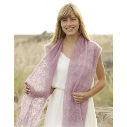 Spring Blush by DROPS Design - Sjal Strikkeopskrift 168x30 cm Spring Blush by DROPS Design - Sjal Strikkeopskrift 168x30 cm