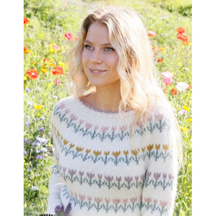 Spring Parade by DROPS Design - Bluse Strikkeopskrift str. S - XXXL Spring Parade by DROPS Design - Bluse Strikkeopskrift str. S - XXXL