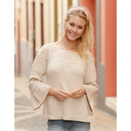 Spring Song by DROPS Design - Bluse Strikkeopskrift str. S - XXXL Spring Song by DROPS Design - Bluse Strikkeopskrift str. S - XXXL