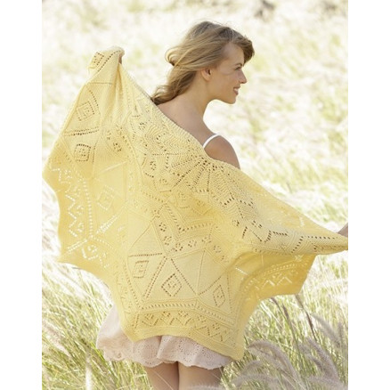 Spring Splendor by DROPS Design - Sjal Strikkeopskrift 70x140 Spring Splendor by DROPS Design - Sjal Strikkeopskrift 70x140