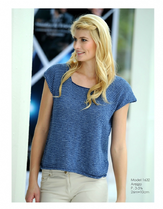 Stribet over-size vest. kit. M Stribet over-size vest. kit. M