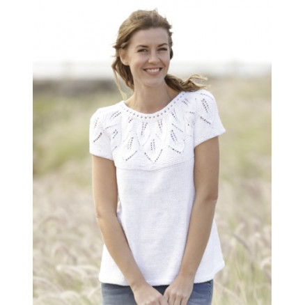 Summer Leaves Top by DROPS Design - Top Strikkeopskrift str. S - XXXL Summer Leaves Top by DROPS Design - Top Strikkeopskrift str. S - XXXL