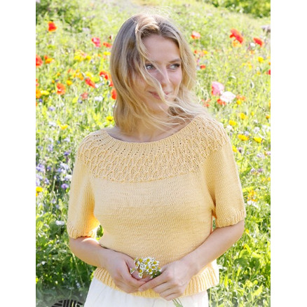 Sunny Song by DROPS Design - Top Strikkeopskrift str. S - XXXL Sunny Song by DROPS Design - Top Strikkeopskrift str. S - XXXL