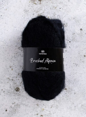 Svarta Fåret Brushed Alpaca Garn 01 Kul Sort