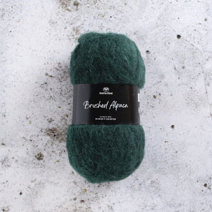 Svarta Fåret Brushed Alpaca Garn 10 Mørkegrøn Svarta Fåret Brushed Alpaca Garn 10 Mørkegrøn