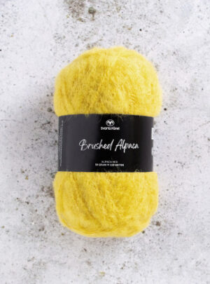 Svarta Fåret Brushed Alpaca Garn 19 Solgul