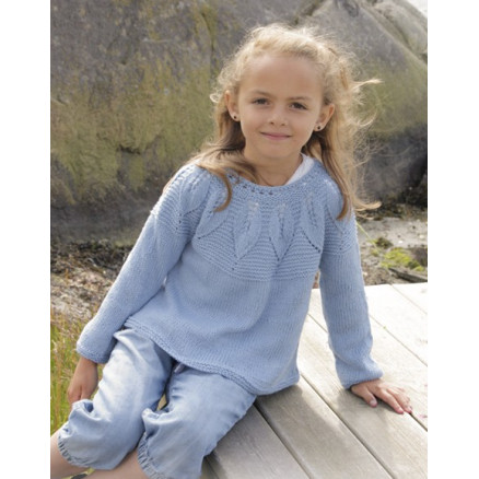 Sweet Bay by DROPS Design - Bluse Strikkeopskrift str. 3/4 - 13/14 år Sweet Bay by DROPS Design - Bluse Strikkeopskrift str. 3/4 - 13/14 år