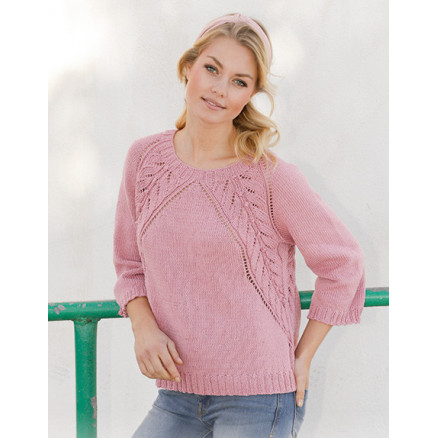 Sweet Heather by DROPS Design - Bluse Strikkeopskrift str. S - XXXL Sweet Heather by DROPS Design - Bluse Strikkeopskrift str. S - XXXL