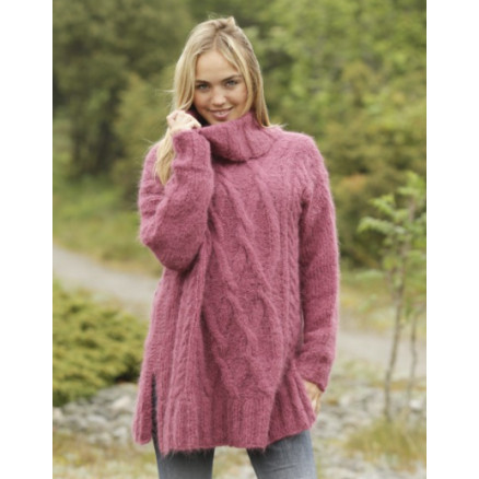 Warm Wine by DROPS Design - Bluse Strikkeopskrift str. S - XXXL Warm Wine by DROPS Design - Bluse Strikkeopskrift str. S - XXXL