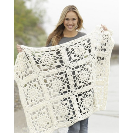 Winter Crystal by DROPS Design - Tæppe Hækleopskrift 80/104-104/128 cm Winter Crystal by DROPS Design - Tæppe Hækleopskrift 80/104-104/128 cm