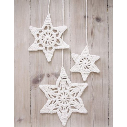 Wishing Stars by DROPS Design - Jule Stjerner Hækleopskrift 3 størrelser Wishing Stars by DROPS Design - Jule Stjerner Hækleopskrift 3 størrelser