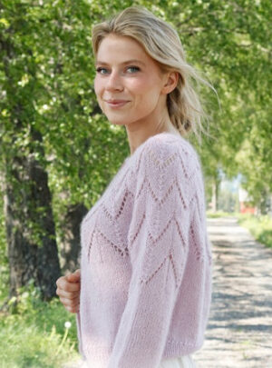 Wishing Well Cardigan by DROPS Design - Cardigan Strikkeopskrift str. S - XXXL